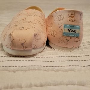Toms Pink Piggy shoes size 10
